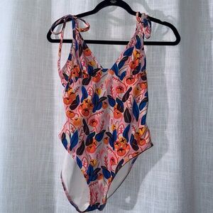 SOLID & STRIPED Colorful Floral One-Piece Swimsuit